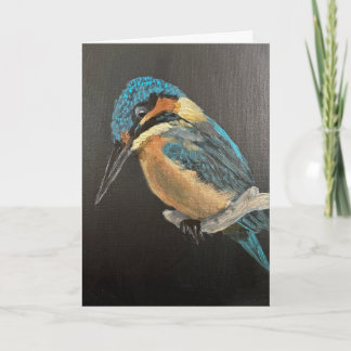 Kingfisher Bird Fine Art Greeting Card カード