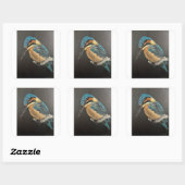 Kingfisher Bird Fine Art Mug  スクエアシール (シート)