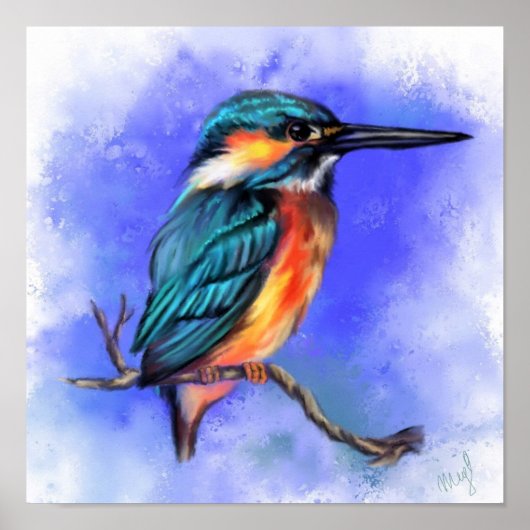 Kingfisher Bird Poster - 絵画's ポスター (正面)