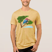 Kingfisher block T-Shirt Tri-Blend Shirt トライブレンドＴシャツ (正面)