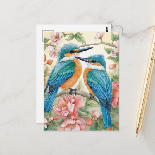 Kingfisher bluebirds ポストカード (正面/裏面インサイチュ)