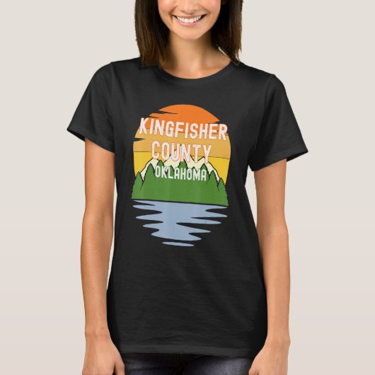 Kingfisher County OklahomaヴィンテージSunsetから Tシャツ (正面)