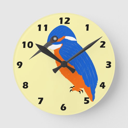 Kingfisher Design ラウンド壁時計 (正面)