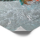 Kingfisher Dive - Vibrant Bird Hunting in Clear Wa ポスター (角)