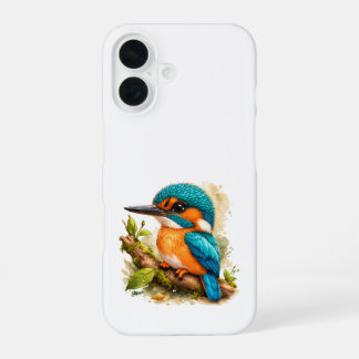 Kingfisher iPhone Case – Colorful Bird Art 16ケース