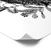 Kingfisher Kookaburraオーストラリアの鳥 ポスター (角)