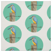 Kingfisher Kotare NZ鳥 ファブリック (見本)