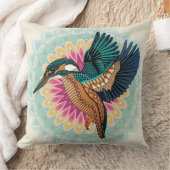 kingfisher mandala クッション (ブランケット)