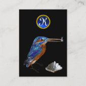 KINGFISHER MONOGRAM、Electric Blue、黒 名刺 (裏面)