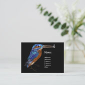 KINGFISHER MONOGRAM、Electric Blue、黒 名刺 (スタンド正面)