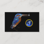 KINGFISHER MONOGRAM、Electric Blue、黒 名刺 (裏面)