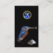 KINGFISHER MONOGRAM、Electric Blue、黒 名刺 (裏面)