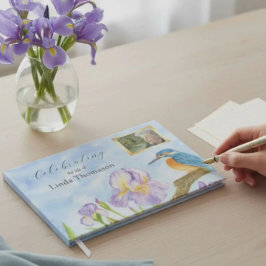 Kingfisher Purple Irises Celebration of Life ゲストブック