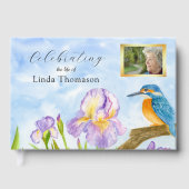  Kingfisher Purple Irises Celebration of Life ゲストブック (正面)