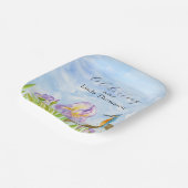  Kingfisher Purple Irises Celebration of Life ペーパープレート (傾斜あり)