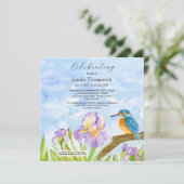  Kingfisher Purple Irises Celebration of Life 招待状 (スタンド正面)