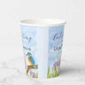  Kingfisher Purple Irises Celebration of Life 紙コップ (右)