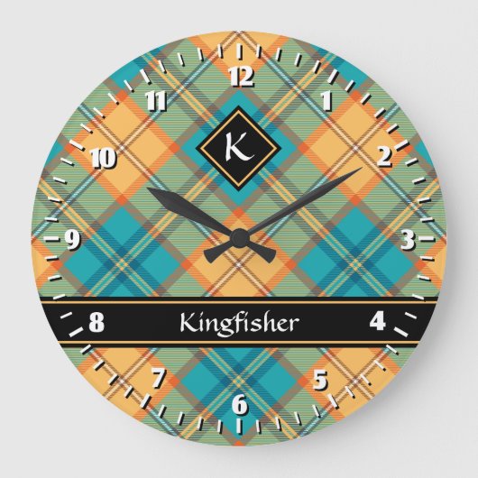 Kingfisher Tartan Large Clock ラージ壁時計 (正面)