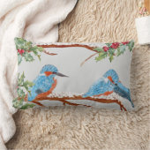 Kingfisher with a plan of action  ランバークッション (ブランケット)