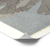 Kingfisher with Lotus Flower – アーカイブプリント ポスター (角)