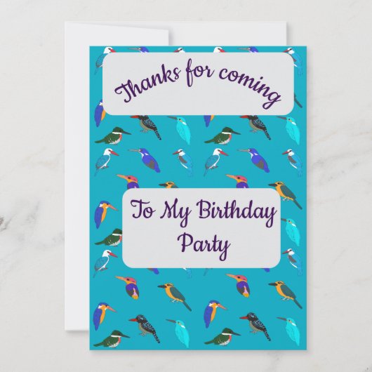 Kingfishers Thank you Card 招待状 (正面)