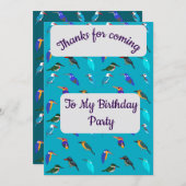 Kingfishers Thank you Card 招待状 (正面/裏面)