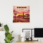 Kingman Arizona Route 66 Vintage ポスター (ホームオフィス)