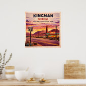 Kingman Arizona Route 66 Vintage ポスター (キッチン)
