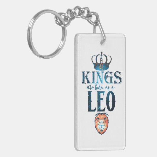 KINGSはLEO生まれの〔占星術の〕十二宮図の7月のサインとして威厳があるいる キーホルダー (正面左)