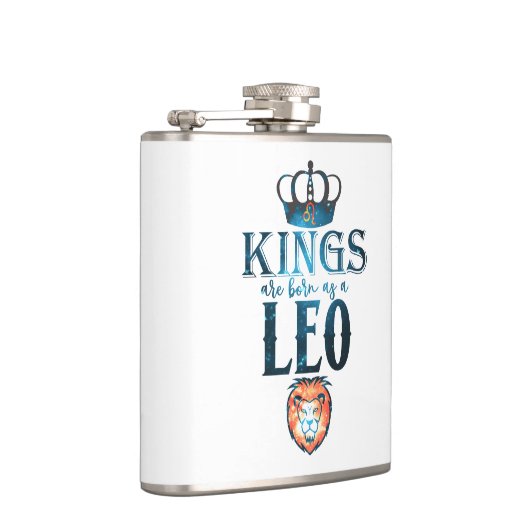 KINGSはLEO生まれの〔占星術の〕十二宮図の7月のサインとして威厳があるいる フラスク (右)