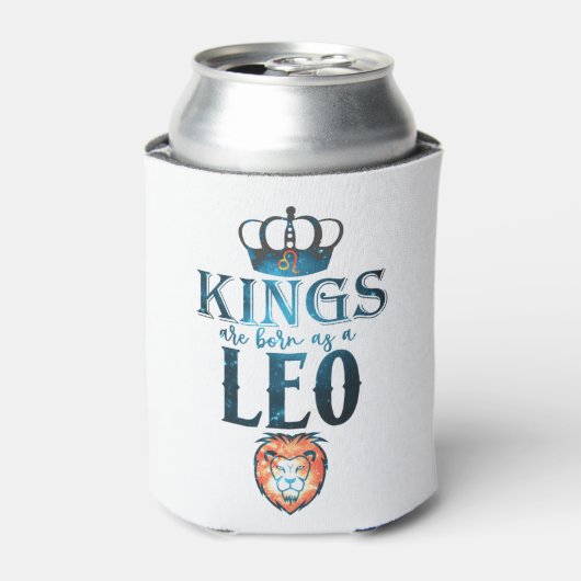 KINGSはLEO生まれの〔占星術の〕十二宮図の7月のサインとして威厳があるいる 缶クーラー (缶正面)