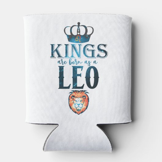 KINGSはLEO生まれの〔占星術の〕十二宮図の7月のサインとして威厳があるいる 缶クーラー (裏面)