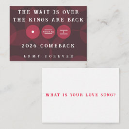 Kings are Back ARIRANG カムバック フリービーカード エンクロージャーカード