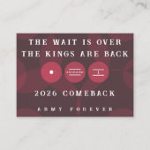 Kings are Back ARIRANG Comeback Freebie Card エンクロージャーカード (正面)