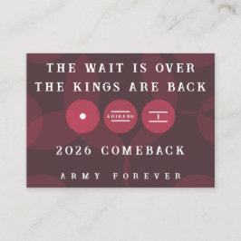 Kings are Back ARIRANG Comeback Freebie Card エンクロージャーカード