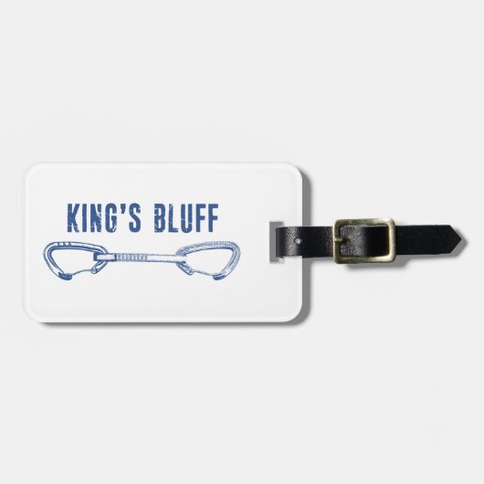 King's Bluff Tennessee Rock Climbing Quickdraw ラゲッジタグ (正面横)