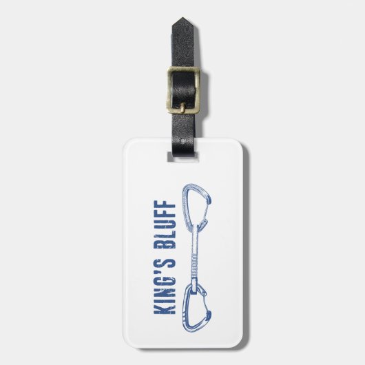 King's Bluff Tennessee Rock Climbing Quickdraw ラゲッジタグ (正面縦)