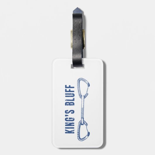 King's Bluff Tennessee Rock Climbing Quickdraw ラゲッジタグ (裏面縦)