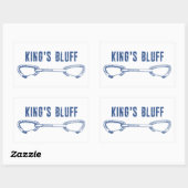 King's Bluff Tennessee Rock Climbing Quickdraw 長方形シール (シート)