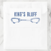King's Bluff Tennessee Rock Climbing Quickdraw 長方形シール (バッグ)