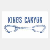 Kings Canyon Climbing Quickdraw 長方形シール (正面)