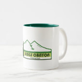 Kings Canyon National Park Green Stripes ツートーンマグカップ (正面右)