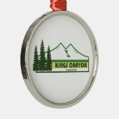 Kings Canyon National Park Green Stripes メタルオーナメント (右)