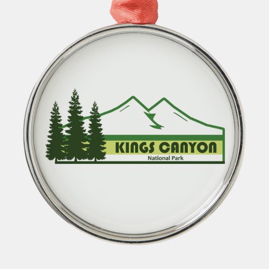 Kings Canyon National Park Green Stripes メタルオーナメント (正面)