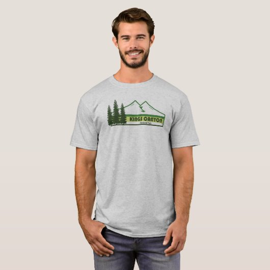 Kings Canyon National Park Green Stripes Tシャツ (正面フル)