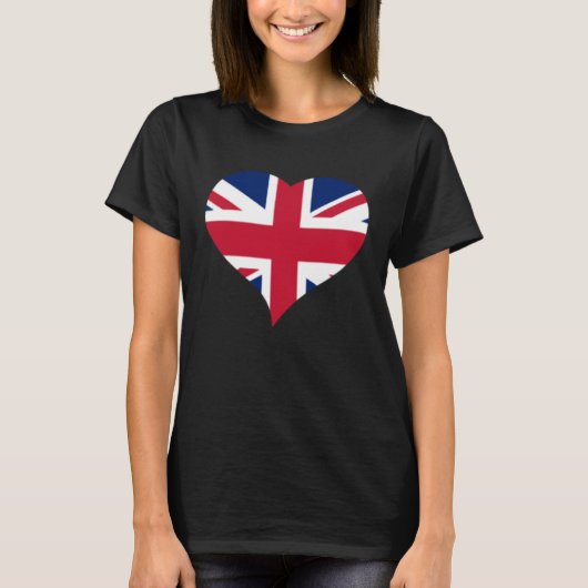 Kings Coronation May 2023 British Flag Heart Shape Tシャツ (正面)