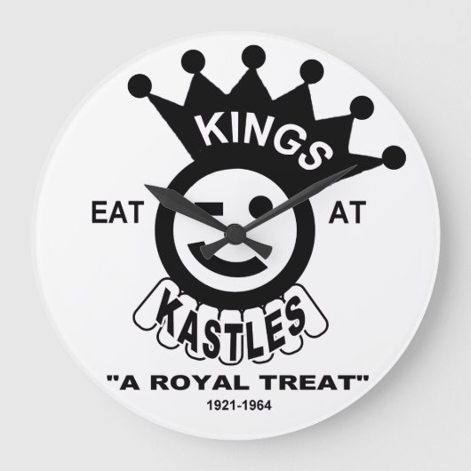 Kings Kastle Hamburgers，シカゴ， IL ラージ壁時計 (正面)
