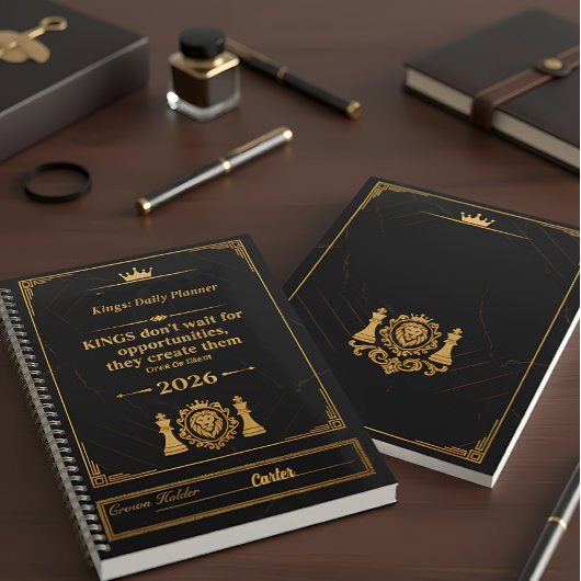 Kings Planner 2026 - Customizable Name | Luxury Bl プランナー手帳
