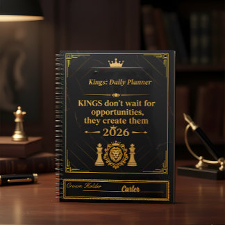 Kings Planner 2026 - Customizable Name | Luxury Bl プランナー手帳