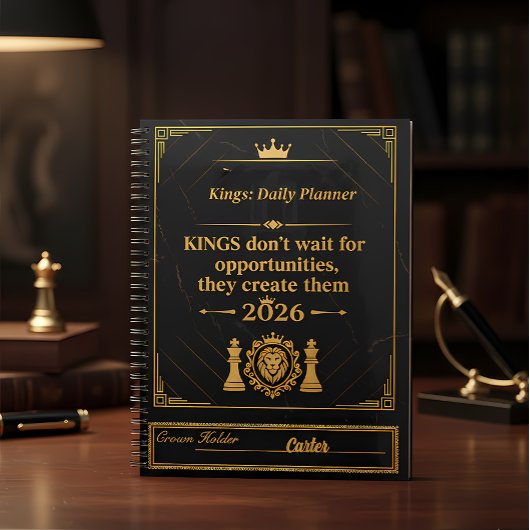 Kings Planner 2026 - Customizable Name | Luxury Bl プランナー手帳